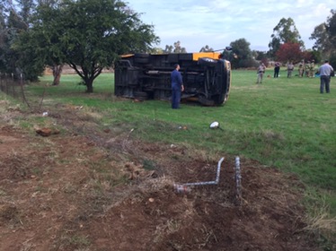 School Bus Overturned