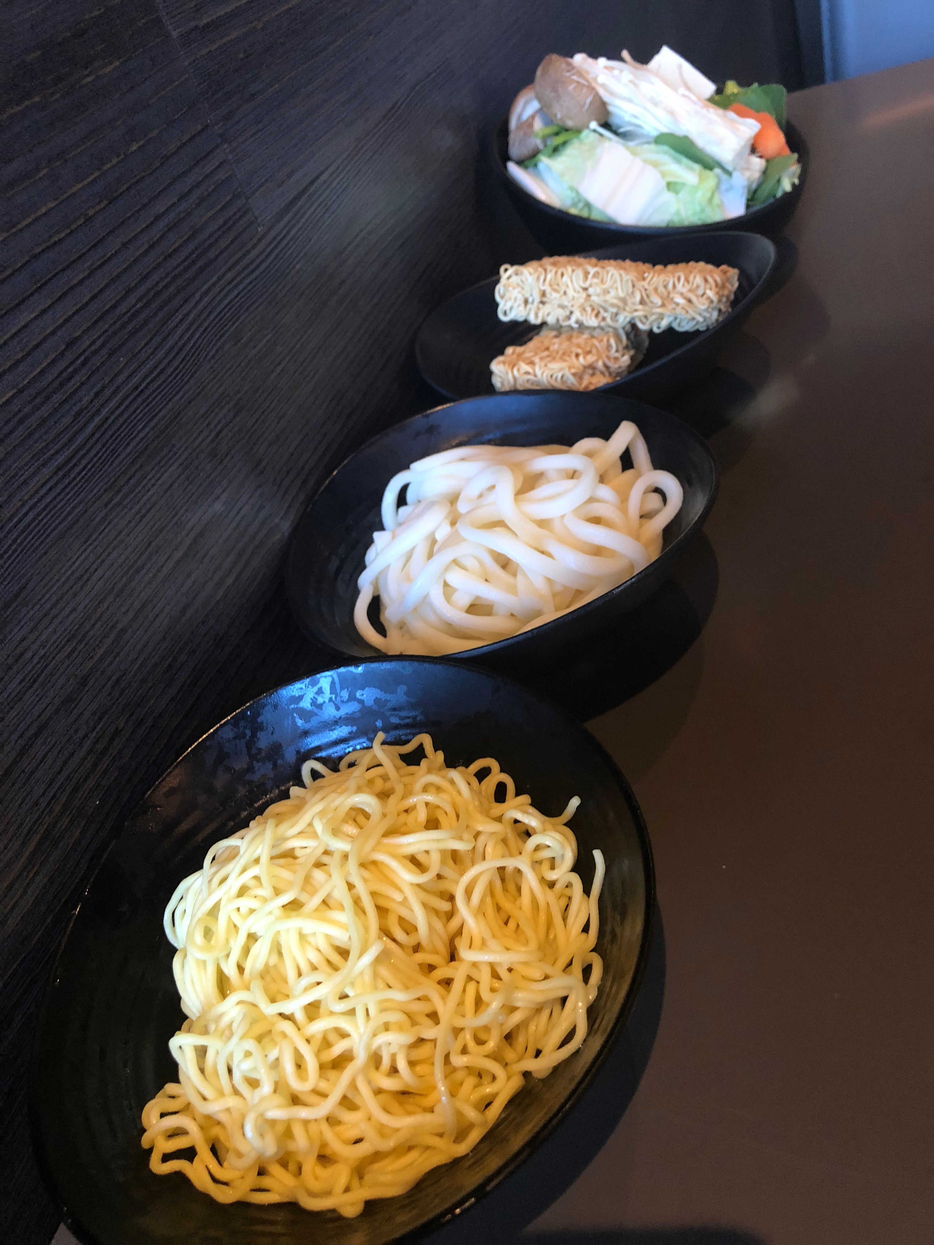 Swish 54 Noodle options and vegetables