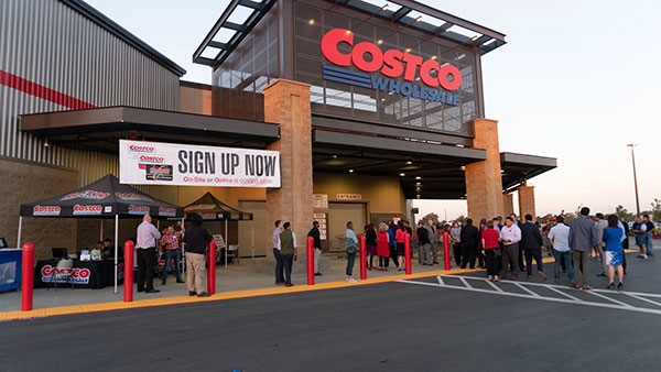 Costco Opens To Large Crowds