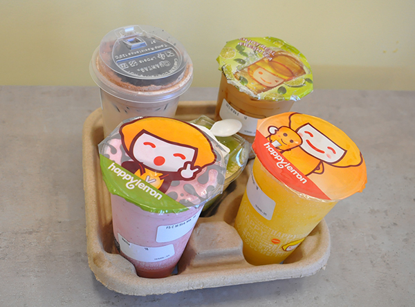 Our drinks at Happy Lemon