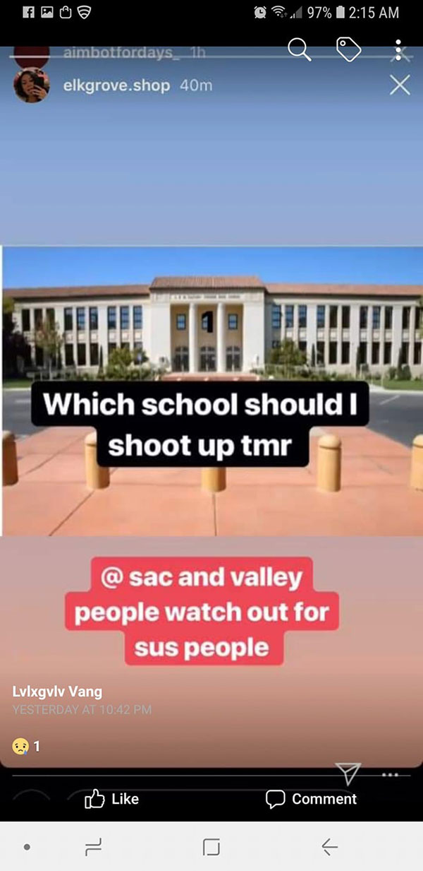Threatening Statements Targeting Local Schools Posted On Social Media; 1 Minor Arrested