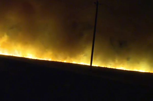 Grass Fire Contained Near Roseville