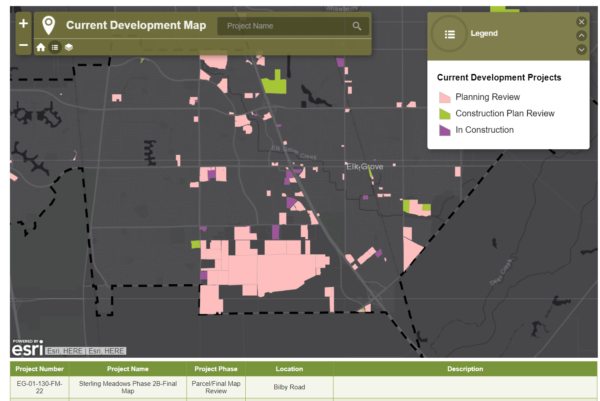 New Project Development Tool For City Of Elk Grove Website