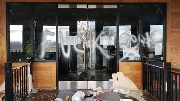 Umai Bar & Grill Graffitied With Racist Hate Crime; Suspect Arrested