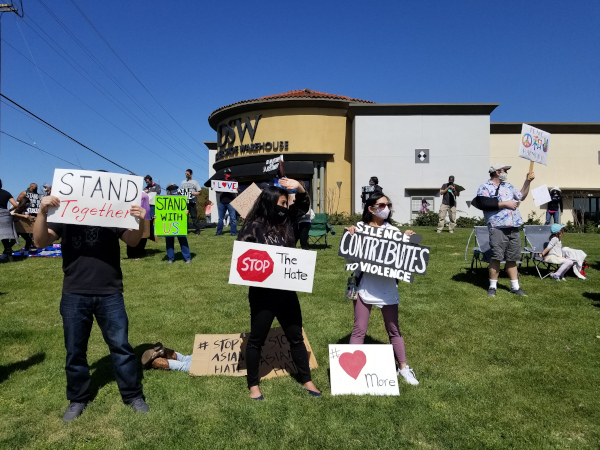 Love & Support At Second Protest In Elk Grove Supporting Asian Americans