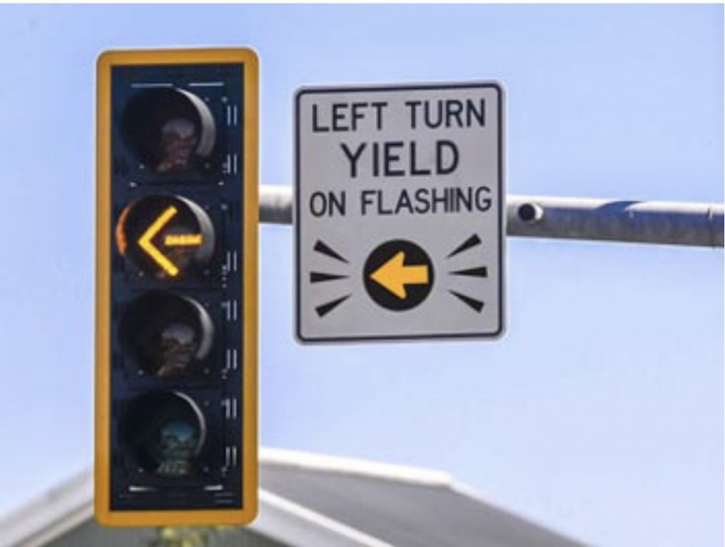traffic yellow flashing light